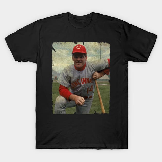 Pete Rose in Cincinnati Reds, 1963 T-Shirt by PESTA PORA